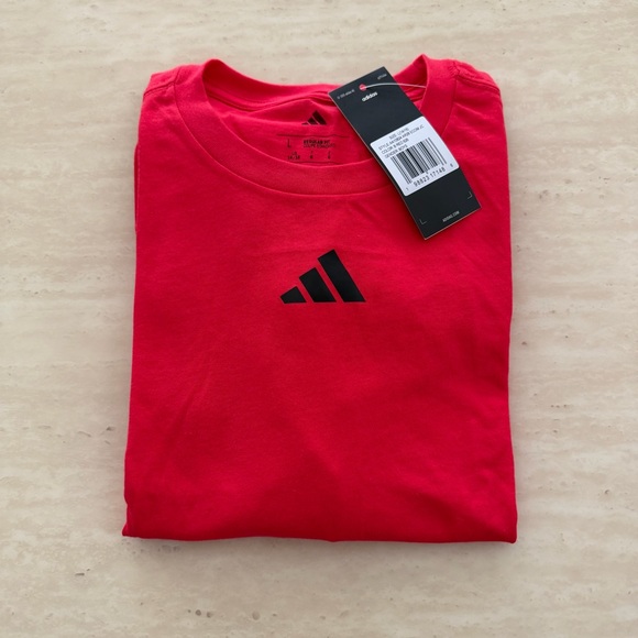 Adidas Kids Red Top and Black Joggers Set - Picture 3 of 5